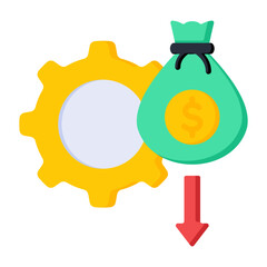 Budget Reduction Icon