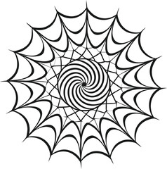Black and white radial lines expanding outward from a central spiral style vector illustration EPS file download