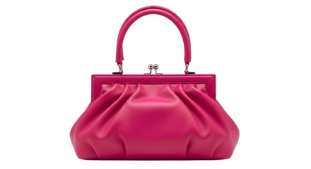 Vibrant pink clutch handbag fashion accessory with elegant handle for stylish women on the go, perfect for everyday chic and special occasions
