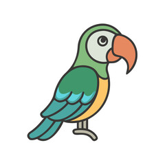 Fototapeta premium Simple illustrations. vector. buffons macaw