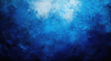 Obraz premium Blue Abstract Oil Painting Texture.