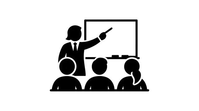 Teacher instructing students in class