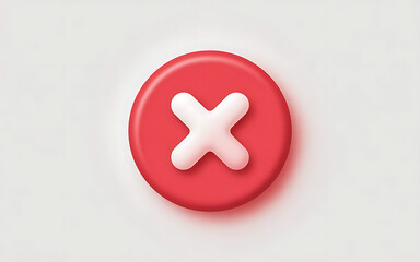 Fototapeta premium Red cross icon isolated on white background