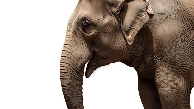 Majestic Asian Elephant Close-Up: Gentle Giant Profile