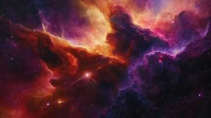 Fototapeta premium Vibrant space nebula with glowing stars colorful cosmic dust and clouds for space exploration science inspiration universe galaxy celestial wonder artistic background design concept 