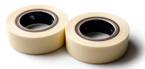 Two rolls of beige masking tape