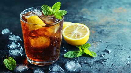 Iced tea with lemon and mint (2)