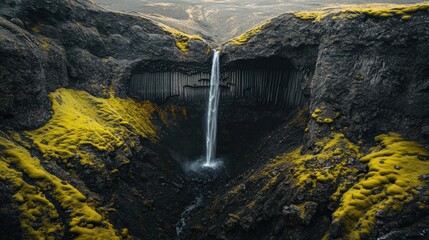 Icelandic Waterfall Canyon