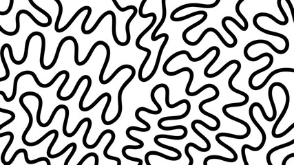 abstract waves doodle pattern background