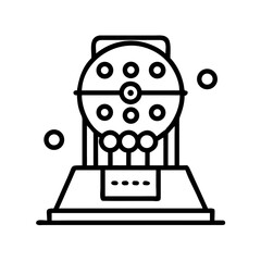 A lottery machine, line style icon