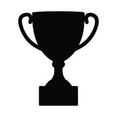 Trophy cup vector illustration of victory award, champion achievement, and competition success graphic design