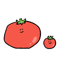 手描きゆるかわいいイラスト野菜トマト