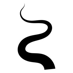 Black winding road illustration vector graphic design element isolated on white background image path curve. A winding black path on a transparent background