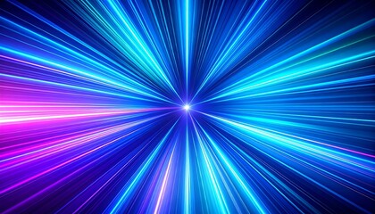 Obraz premium Abstract hyper speed light trails effect with blurred motion creating dynamism