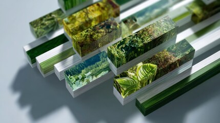 Close-Up 3D Perspective of Ecological Investment Concept Design
