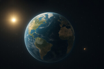 Fototapeta premium earth and sun