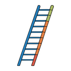 A sturdy wooden ladder with smooth rungs and natural finish, perfect for reaching high places safely. Classic design blends durability with rustic charm.
