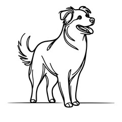 Dog Line Art Sketch