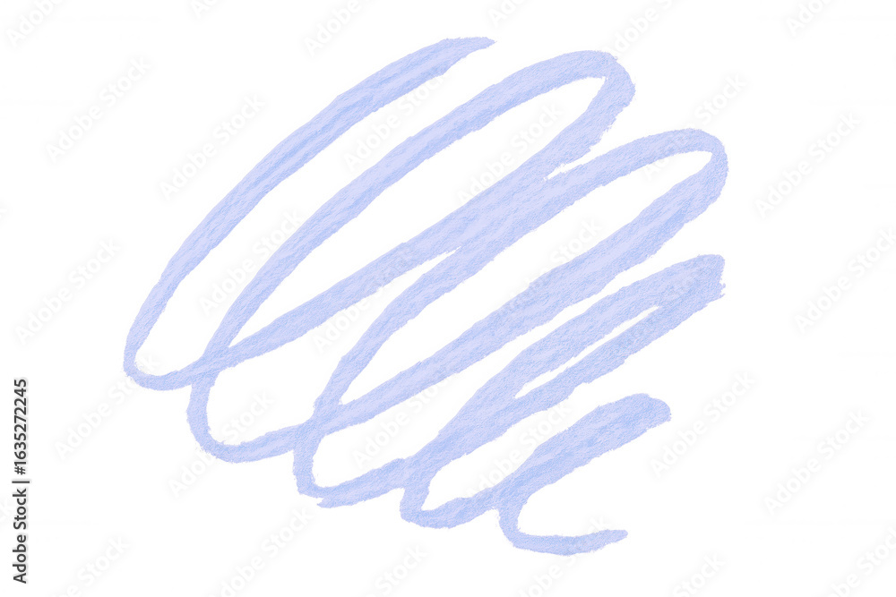 Poster pastel blue scribble spiral creating textured, swirling pattern, translucent background highlighting