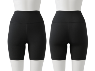 High-waisted compression shorts, workout apparel for women isolated, offering support and comfort