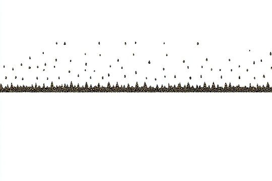 A horizontal line of dark-gold dots, densely packed, on a white background