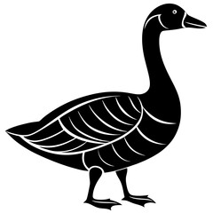 Elegant Goose Vector | Waterfowl Silhouette