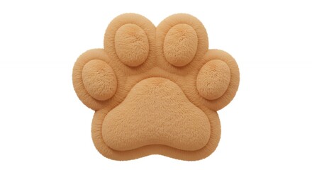 Beige paw print design