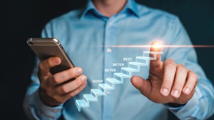 Achieve peak performance by climbing the success ladder, driven by smart goals and progress tracking.