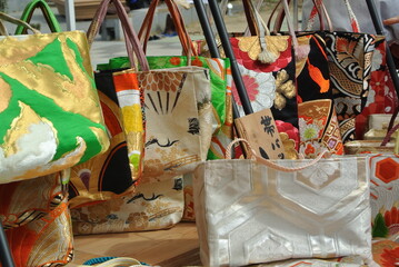 handmade bags made from old kimono