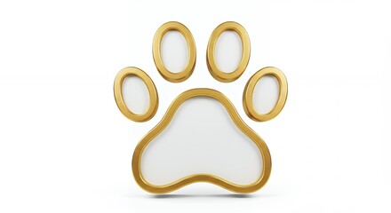 Gold paw print icon