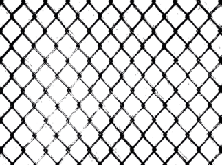 Abstract black and white diamond wire mesh pattern texture, Isolated On Transparent Background, Png, Cut Out