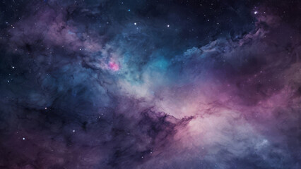 Fototapeta premium Abstract Watercolor Galaxy Dreamy Desktop Wallpaper in Purple and Blue