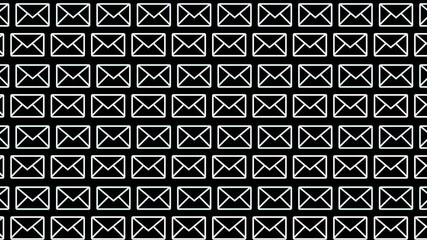 A digital inbox interface floats in a dark, futuristic environment. Glowing neon Documents file Share icon isolated , Documents forward icon animation. - Powered by Adobe