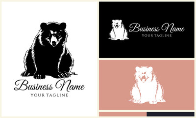 Bear Logo Design Variations. (7)