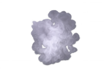 Realistic white smoke swirling on transparent background, ideal for compositing and adding atmosphere to images