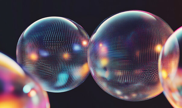 3D abstract visuals and futuristic elements isolated on black, designed for versatile commercial use across technology, minimal, sci-fi, and eco concepts - Powered by Adobe