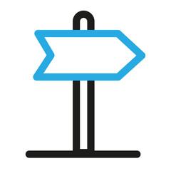 blank signpost outline style