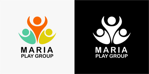 Play Group Simple Logo Vector