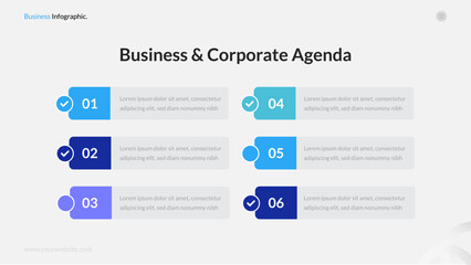 Obraz premium Business and Corporate Agenda Infographic