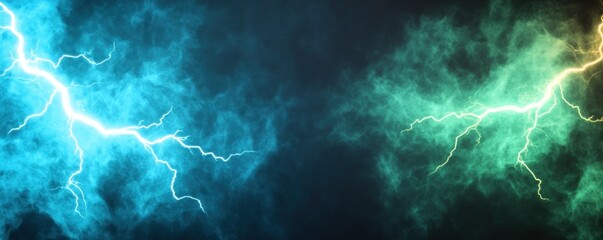 Dynamic electrical storm cloud background with lightning bolts energy