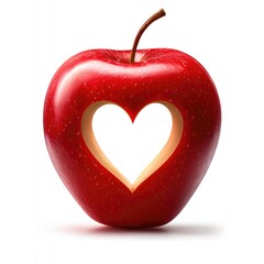 Obraz premium A red with a heart-shaped cutout.