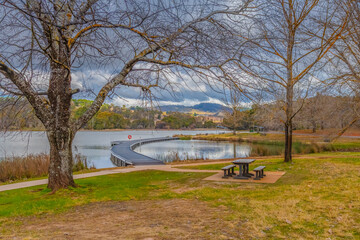 Winter scenery at Lake Canobolas