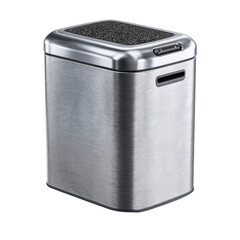 Modern Brushed Stainless Steel Trash Can with