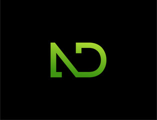 Modern green nd logo design