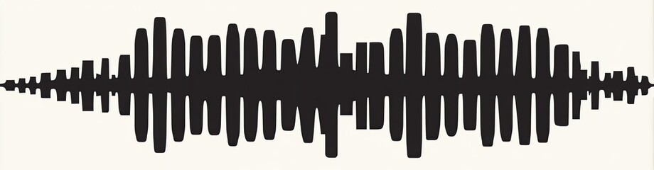 Black sound wave graphic