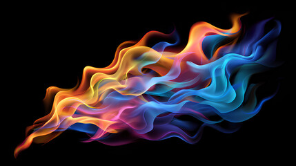 Obraz premium A fantastic, colorful flame burning. Stock Illustration
