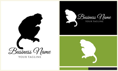 Monkey Silhouette Logo Design. (4)
