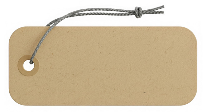 Blank Kraft Paper Gift Tag With Rope