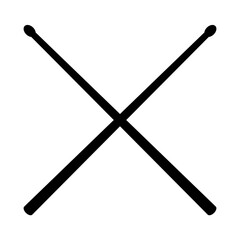 drum stick silhouette isolated on transparent background 