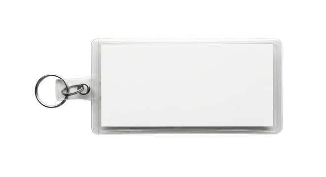 Blank Keyring Id Card Holder Mockup